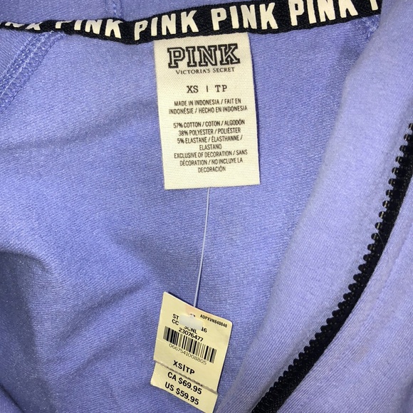 New with tags Victoria’s Secret Pink Zip Up Hoodie - Picture 3 of 4
